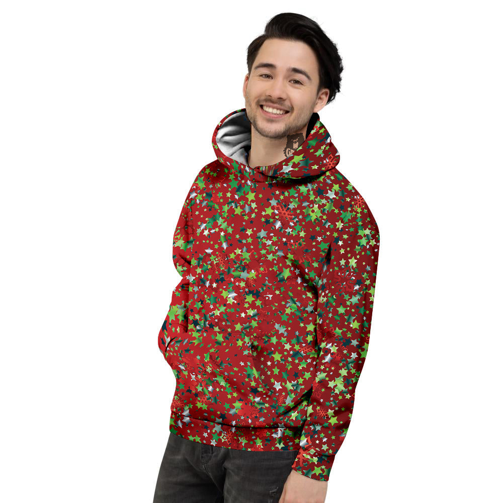 Sparkle Christmas Print Men's Hoodie-grizzshop