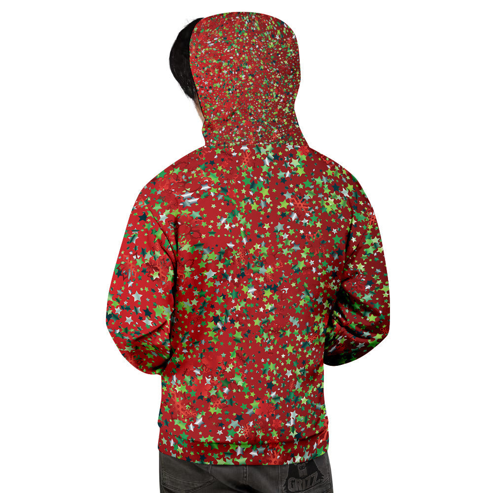 Sparkle Christmas Print Men's Hoodie-grizzshop