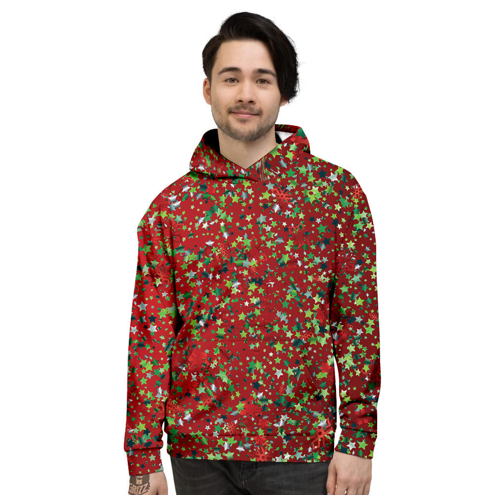 Sparkle Christmas Print Men's Hoodie-grizzshop