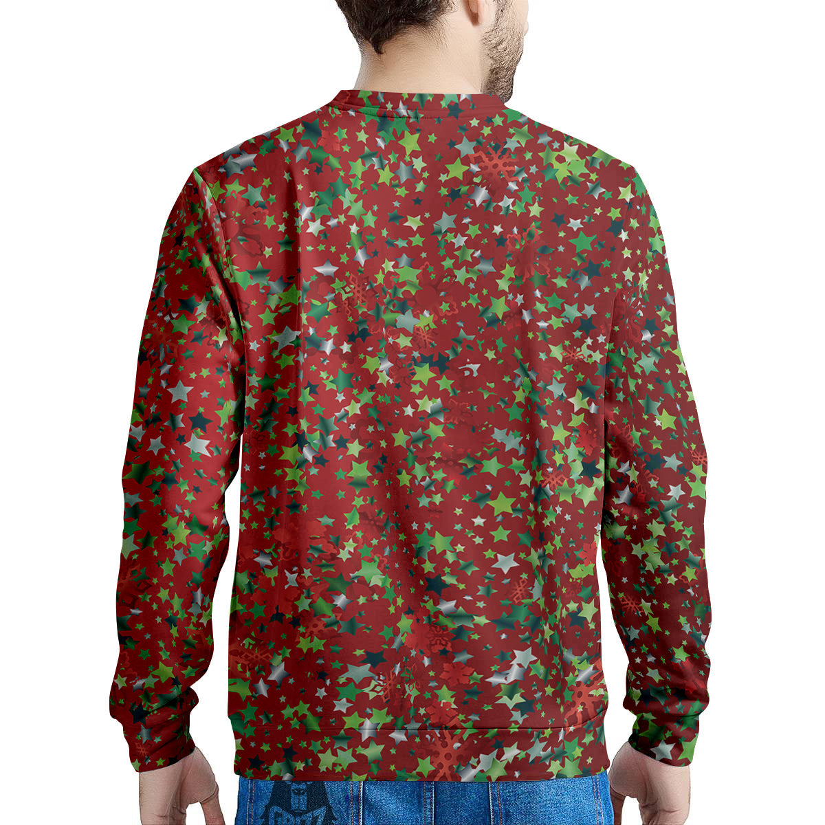 Sparkle Christmas Print Men's Sweatshirt-grizzshop