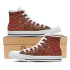 Sparkle Christmas Print White High Top Shoes-grizzshop