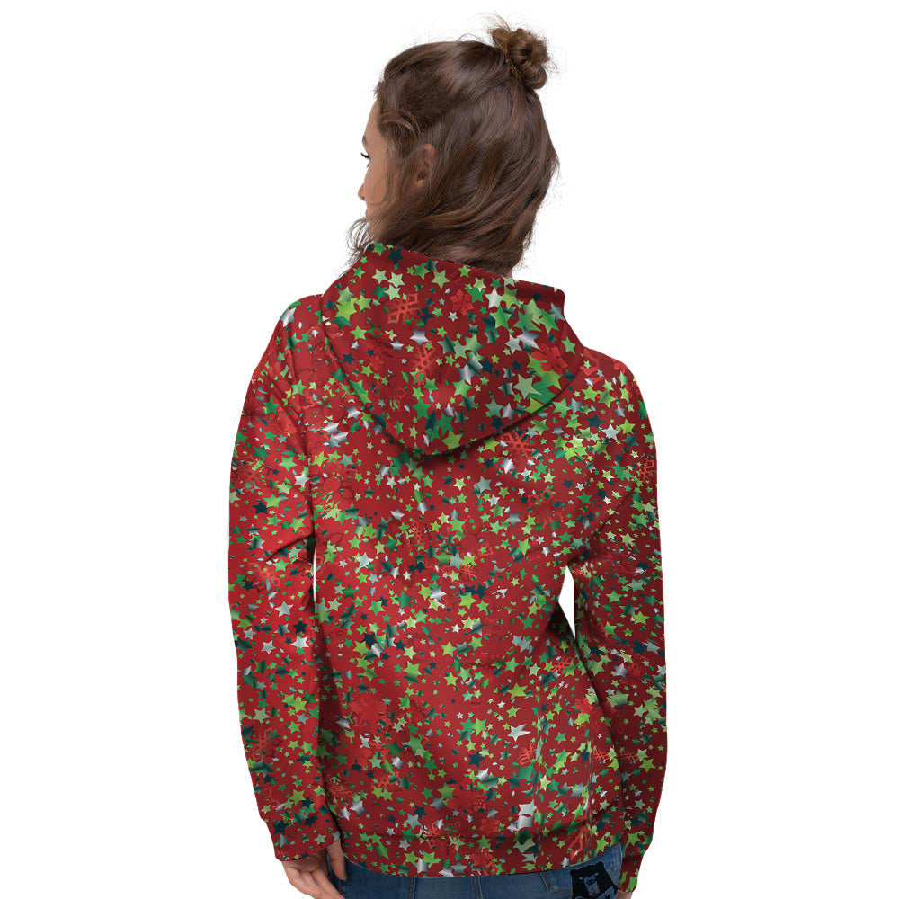 Sparkle Christmas Print Women's Hoodie-grizzshop