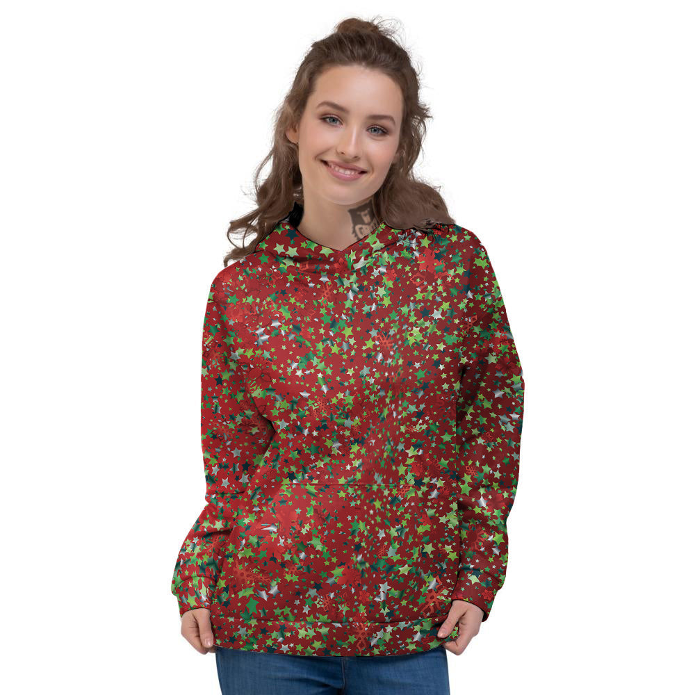 Sparkle Christmas Print Women's Hoodie-grizzshop