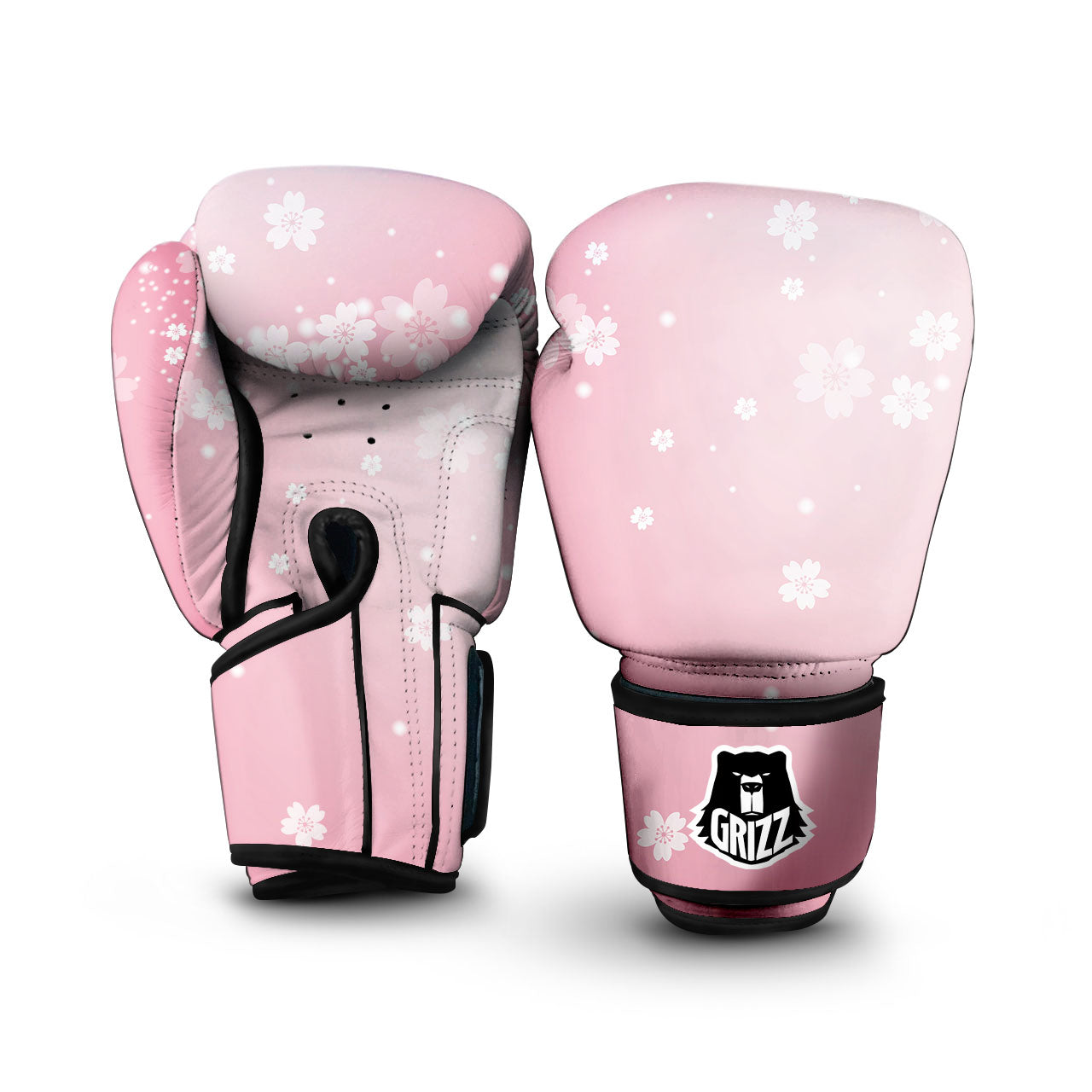 Sparkle Floral Print Boxing Gloves-grizzshop
