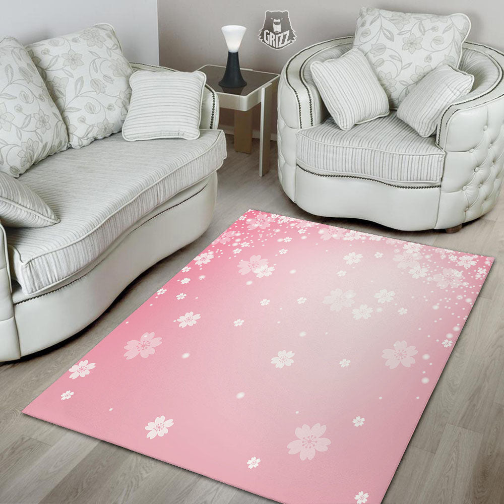 Sparkle Floral Print Floor Mat-grizzshop