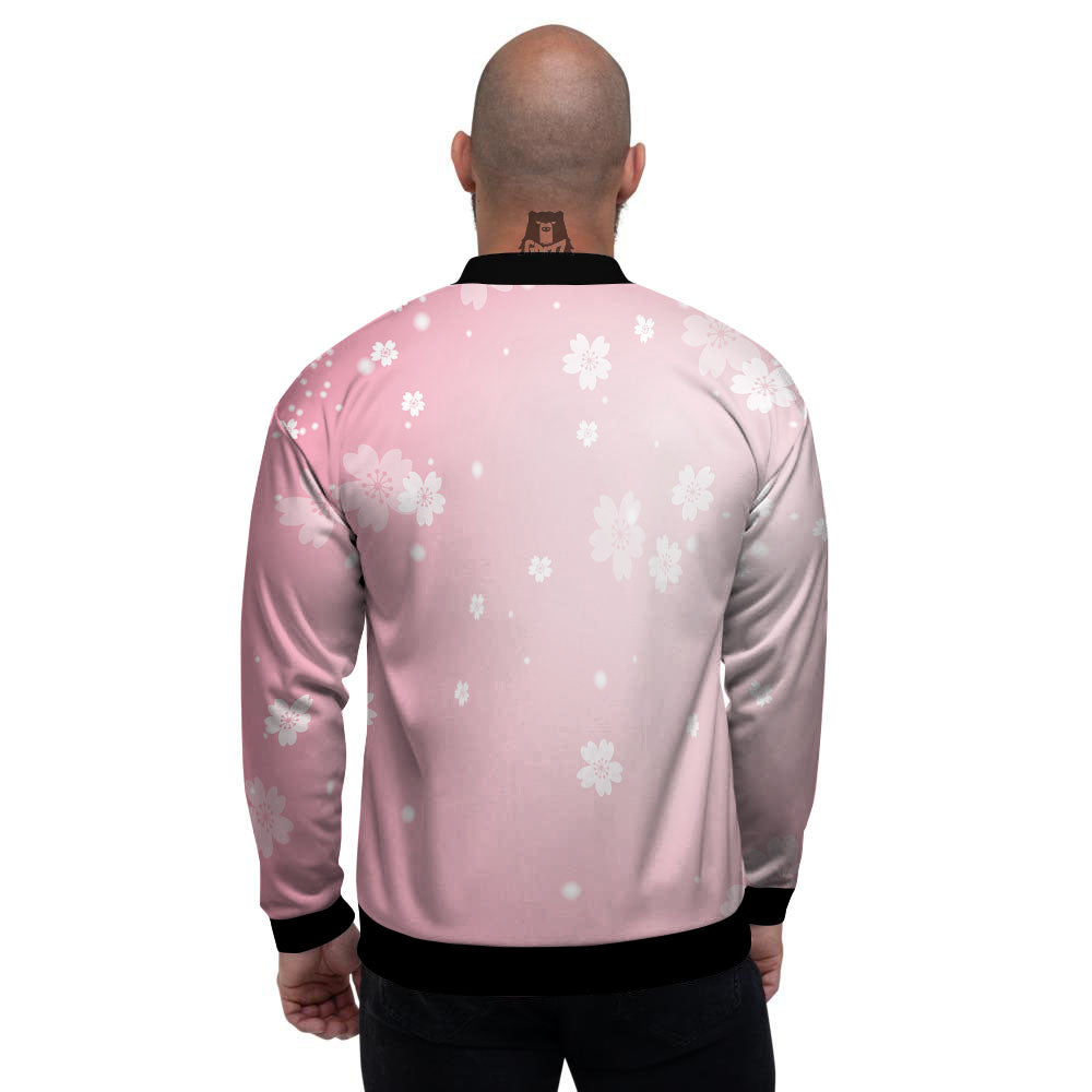 Sparkle Floral Print Men's Bomber Jacket-grizzshop