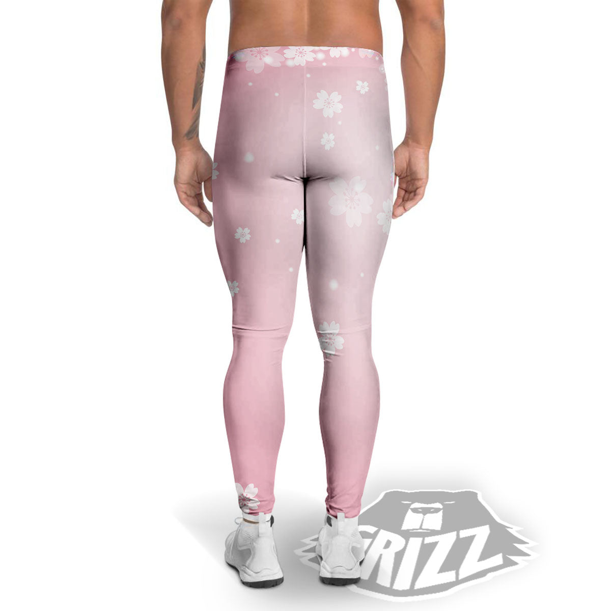 Sparkle Floral Print Men's Leggings-grizzshop