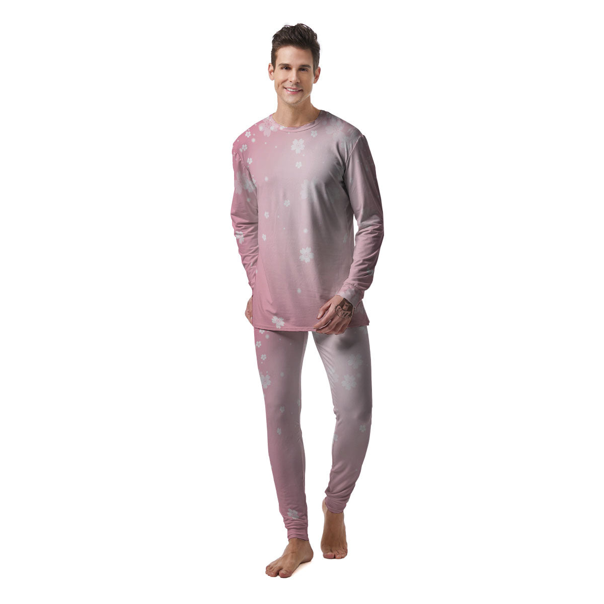 Sparkle Floral Print Men's Pajamas-grizzshop