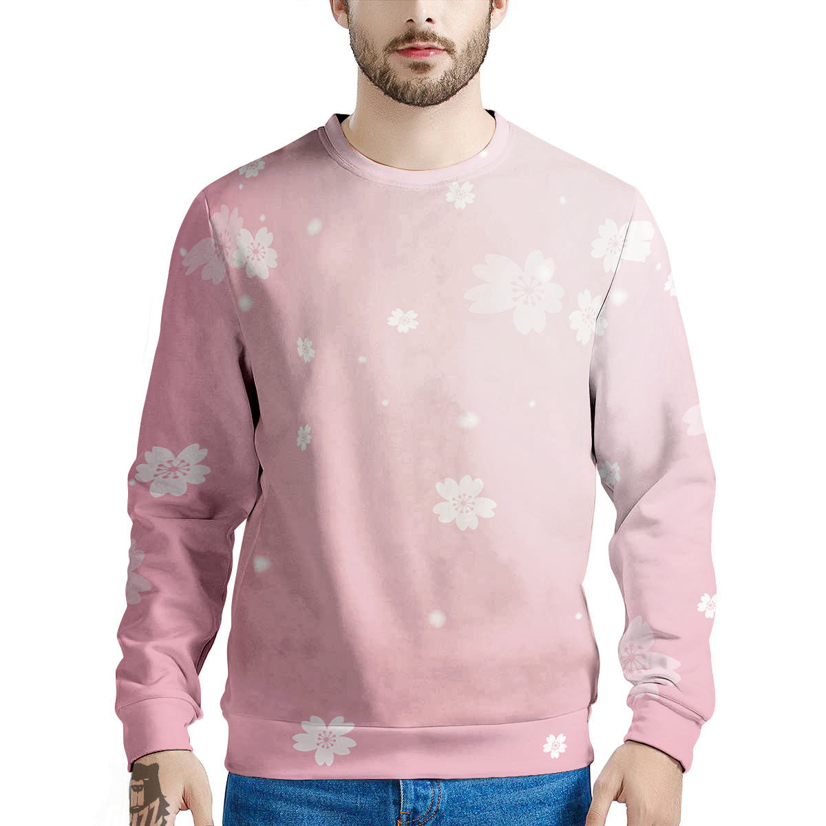 Sparkle Floral Print Men's Sweatshirt-grizzshop
