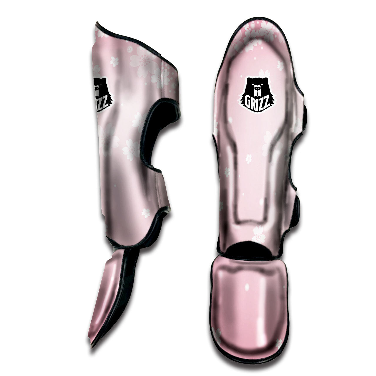 Sparkle Floral Print Muay Thai Shin Guards-grizzshop