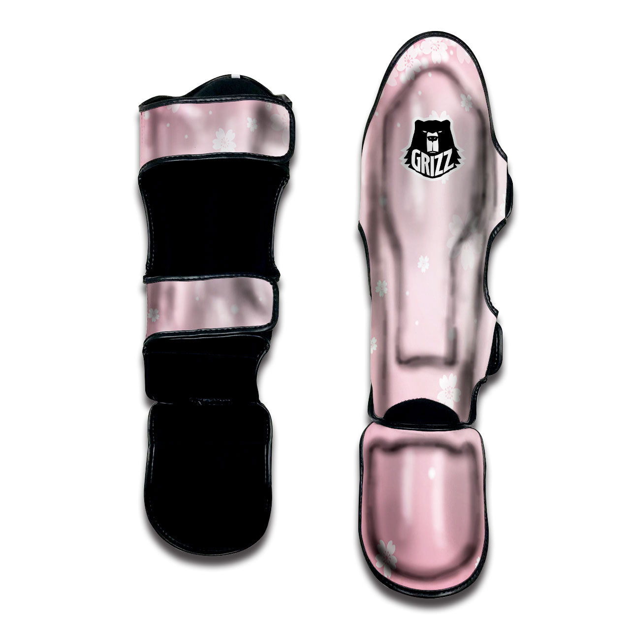 Sparkle Floral Print Muay Thai Shin Guards-grizzshop