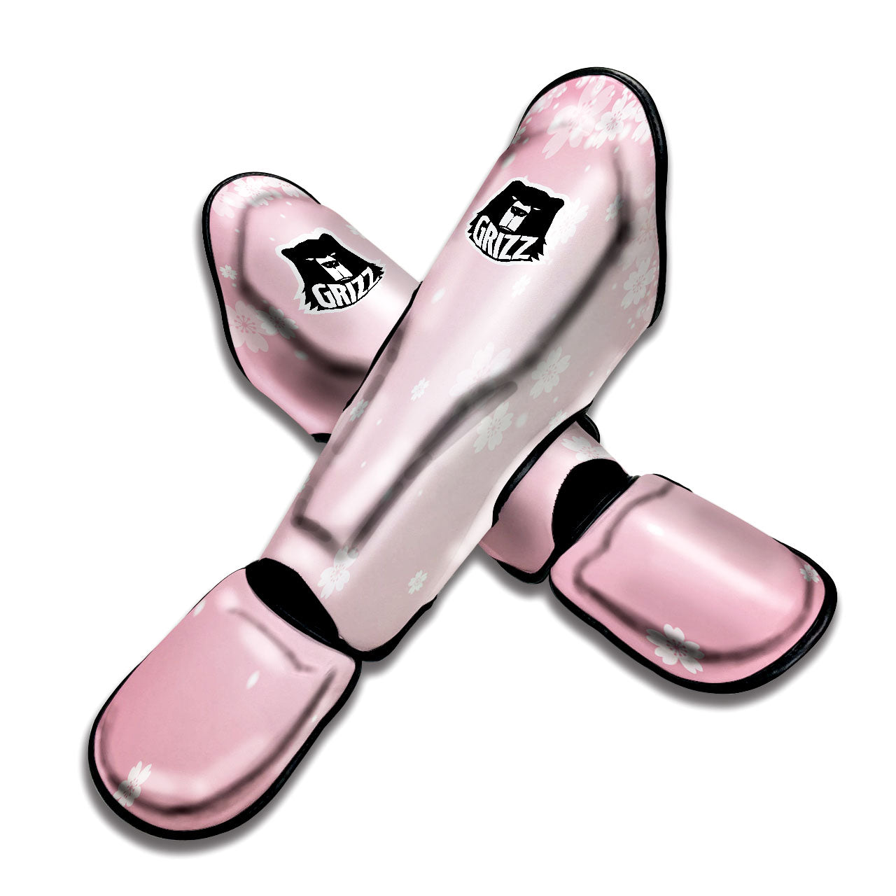 Sparkle Floral Print Muay Thai Shin Guards-grizzshop