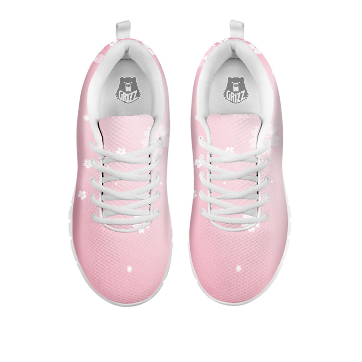 Sparkle Floral Print White Sneaker-grizzshop