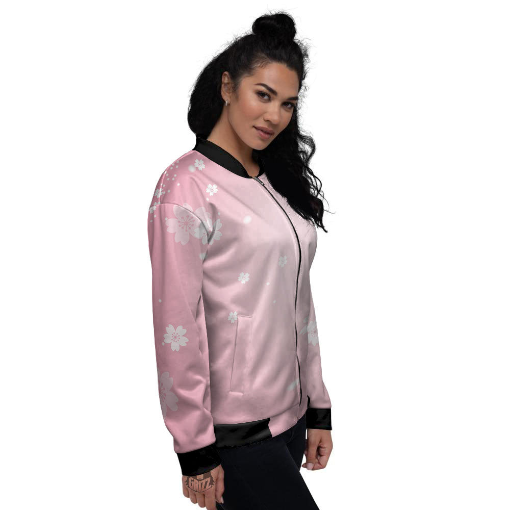 Sparkle Floral Print Women's Bomber Jacket-grizzshop