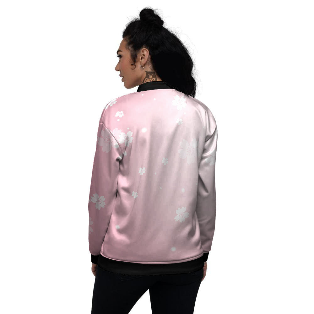 Sparkle Floral Print Women's Bomber Jacket-grizzshop