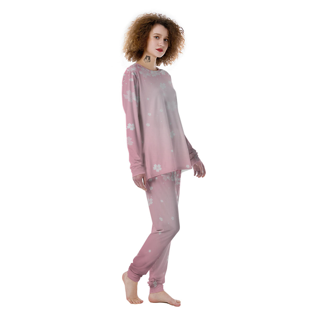 Sparkle Floral Print Women's Pajamas-grizzshop