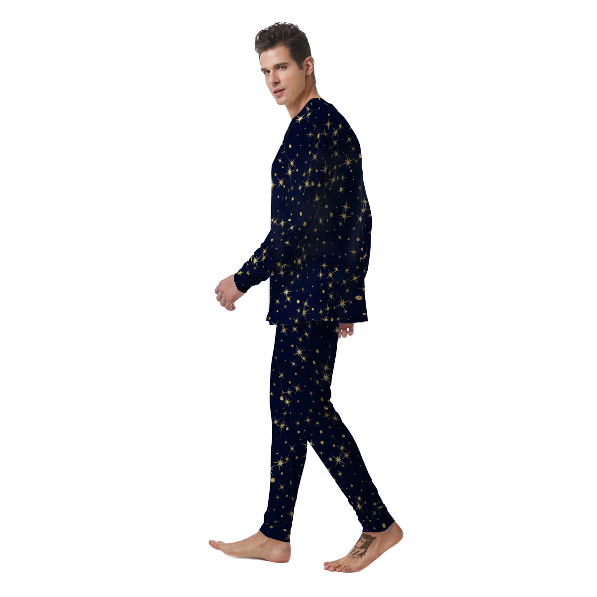 Sparkle Shiny Print Pattern Men's Pajamas-grizzshop