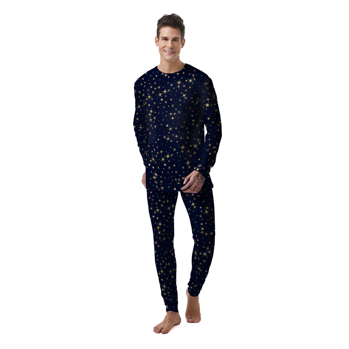 Sparkle Shiny Print Pattern Men's Pajamas-grizzshop