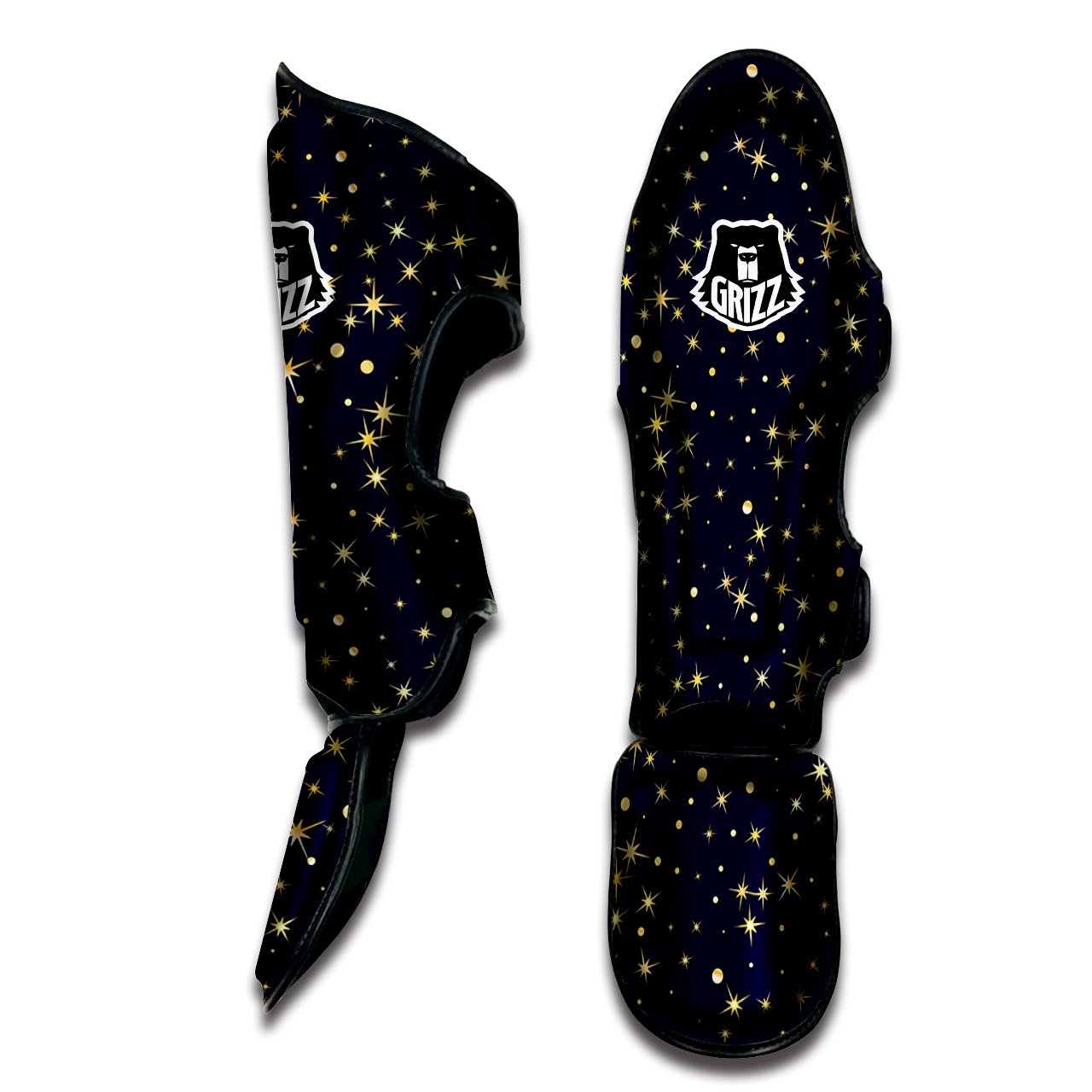 Sparkle Shiny Print Pattern Muay Thai Shin Guards-grizzshop