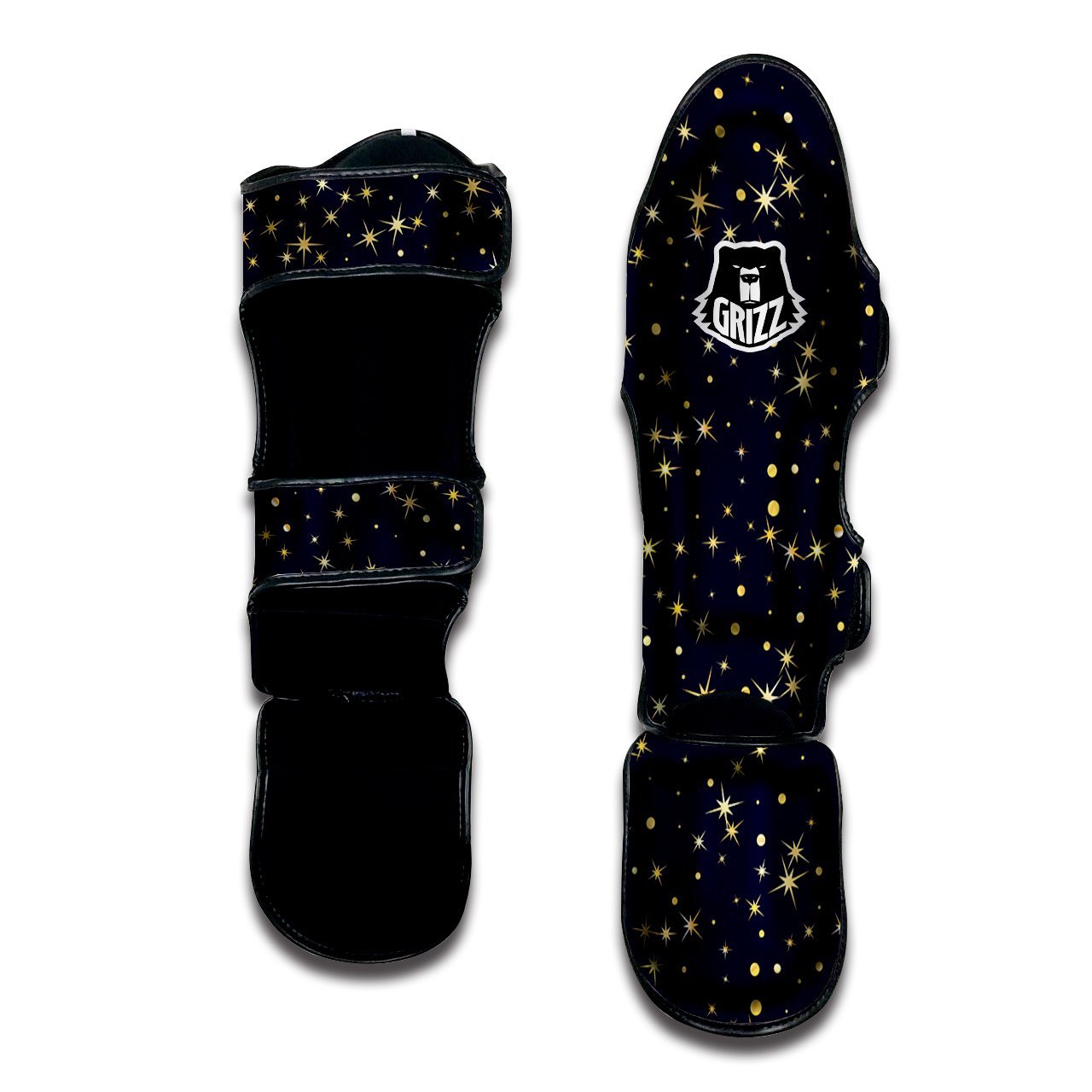 Sparkle Shiny Print Pattern Muay Thai Shin Guards-grizzshop