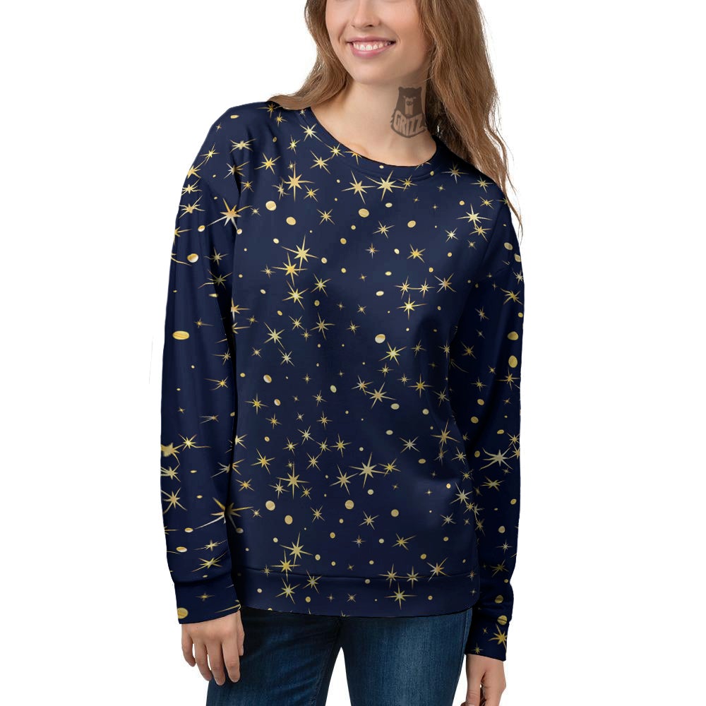 Sparkle Shiny Print Pattern Women's Sweatshirt-grizzshop