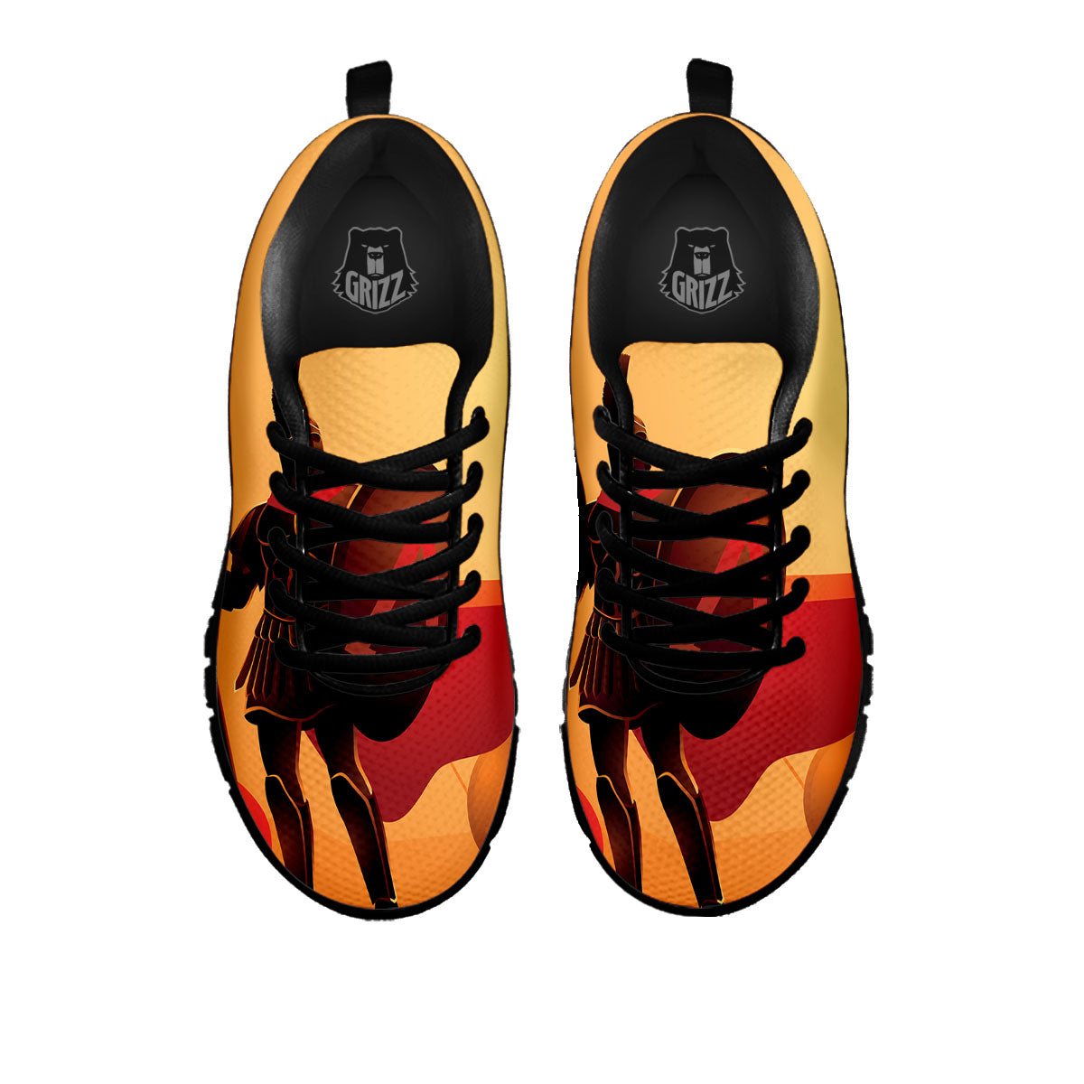 Spartan Ancient Print Black Sneaker-grizzshop