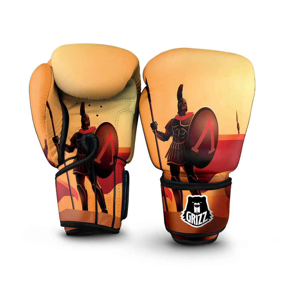 Spartan Ancient Print Boxing Gloves-grizzshop