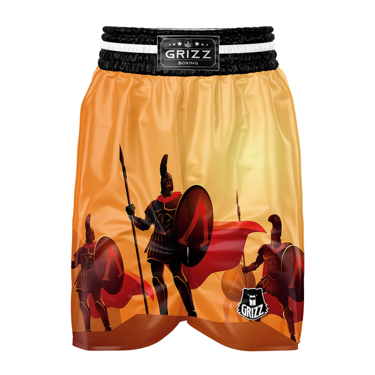 Spartan Ancient Print Boxing Shorts-grizzshop