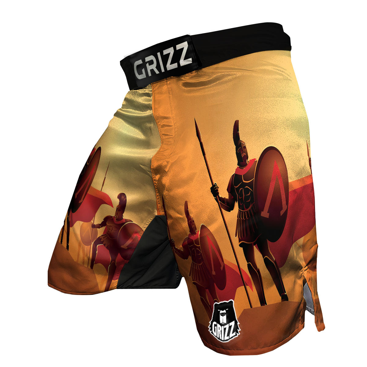 Spartan Ancient Print MMA Shorts-grizzshop
