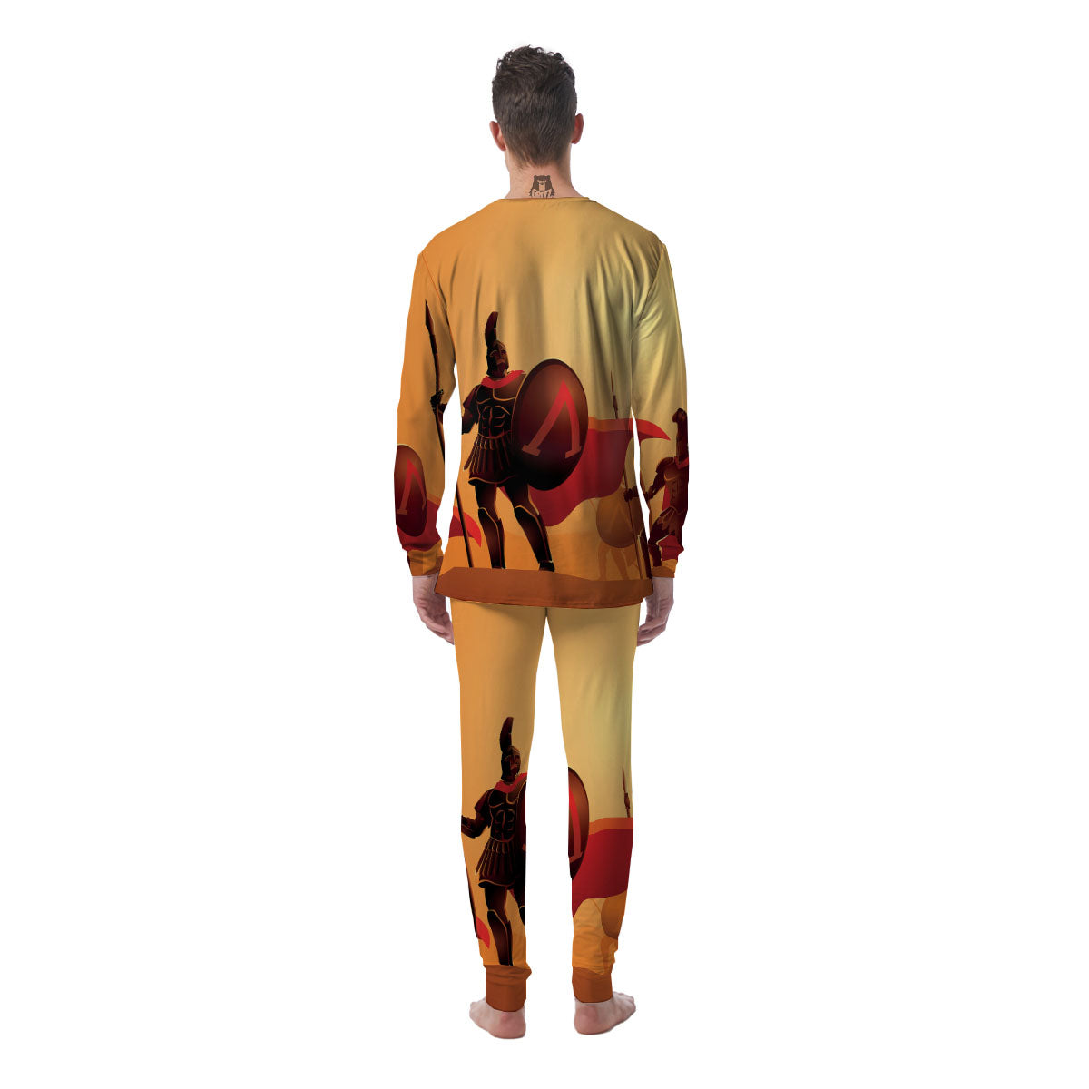 Spartan Ancient Print Men's Pajamas-grizzshop