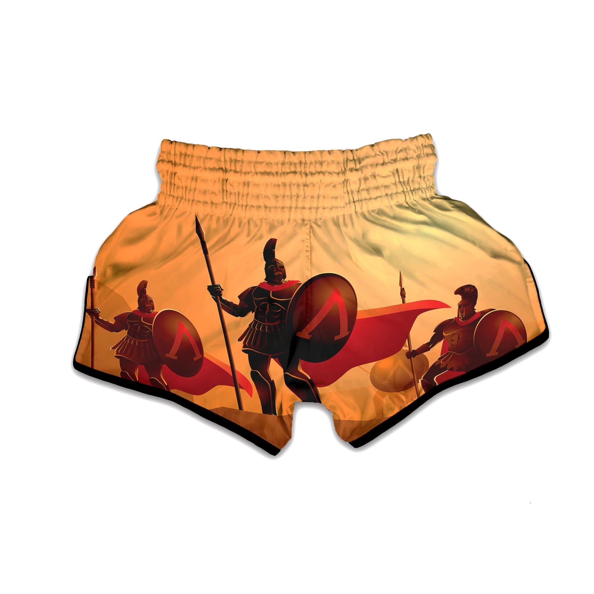 Spartan Ancient Print Muay Thai Boxing Shorts-grizzshop