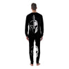 Spartan Helmet White And Black Print Men's Pajamas-grizzshop