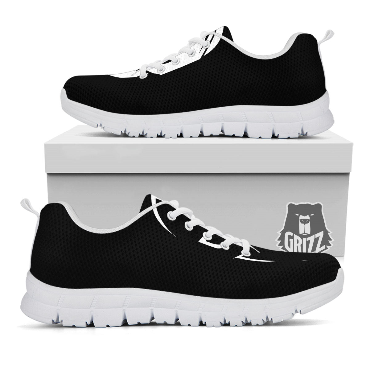 Spartan Helmet White And Black Print White Sneaker-grizzshop