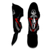 Spartan Red And White Print Muay Thai Shin Guards-grizzshop