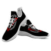 Spartan Red And White Print White Athletic Shoes-grizzshop