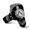 Spartan Warrior White And Black Print Boxing Gloves-grizzshop