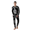 Spartan Warrior White And Black Print Men's Pajamas-grizzshop