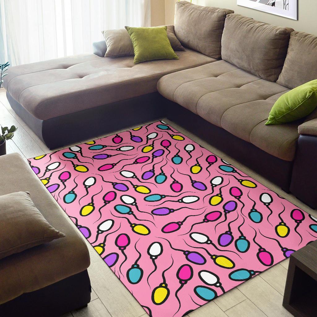 Sperm Anatomy Pattern Print Floor Mat-grizzshop