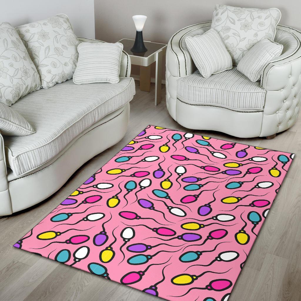 Sperm Anatomy Pattern Print Floor Mat-grizzshop