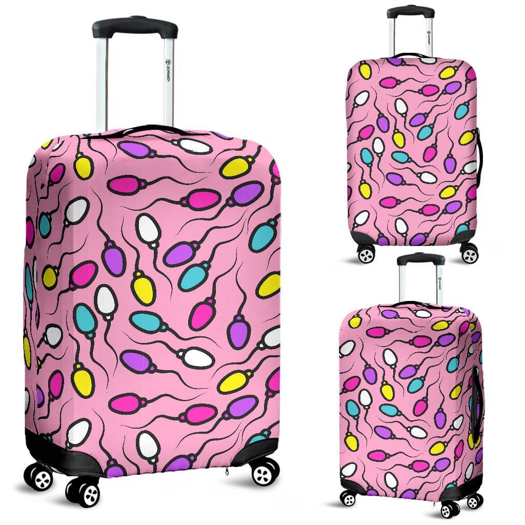 Sperm Anatomy Pattern Print Luggage Cover Protector-grizzshop