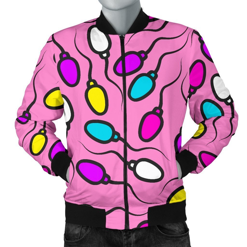 Sperm Anatomy Pattern Print Men's Bomber Jacket-grizzshop