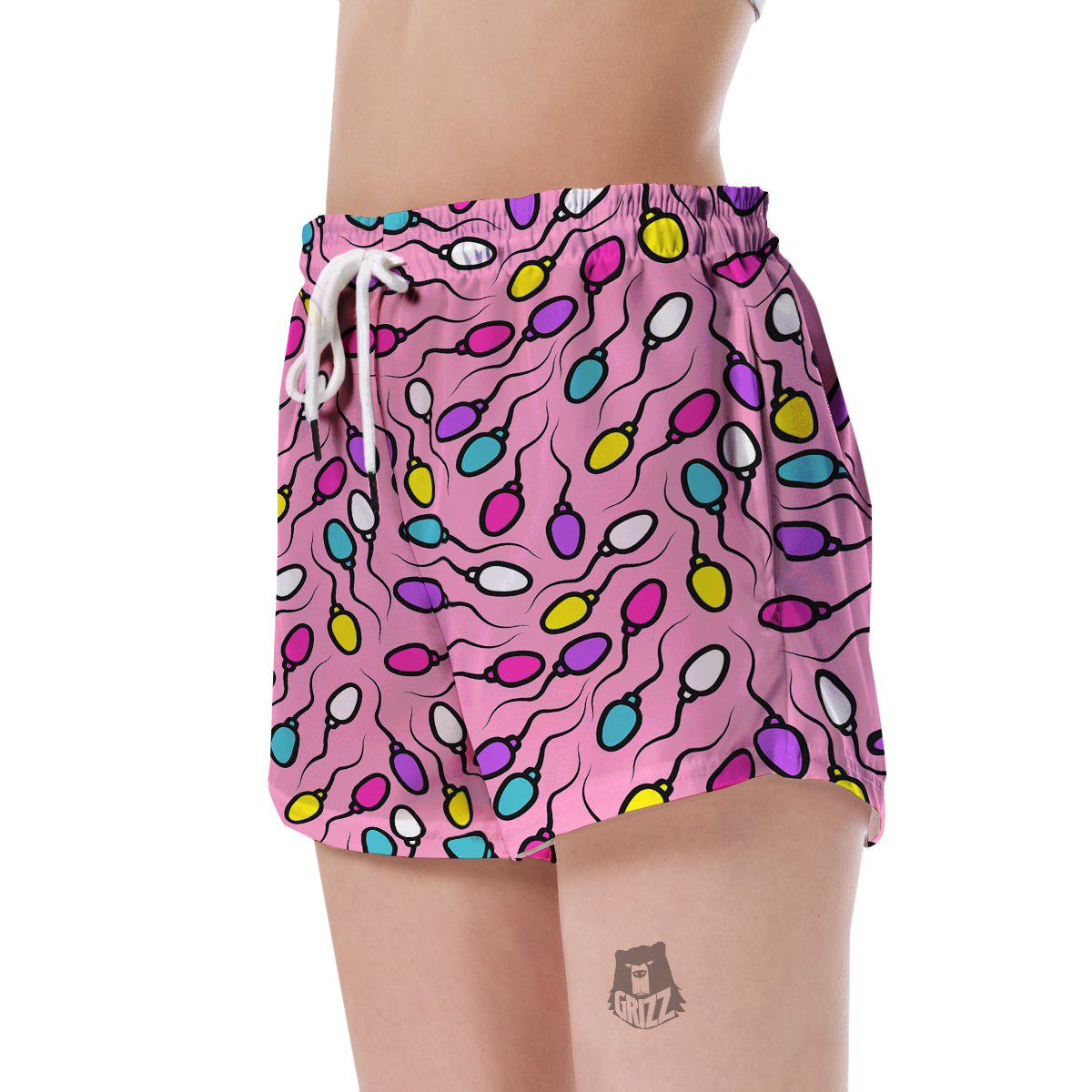 Sperm Anatomy Pattern Print Women's Shorts-grizzshop