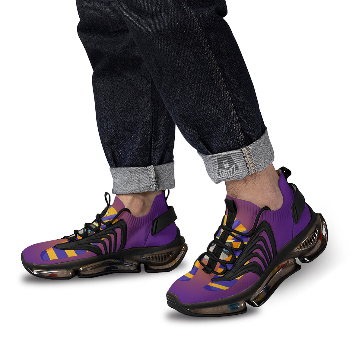 Sphynx Cat Pharaoh Print Black Gym Shoes-grizzshop