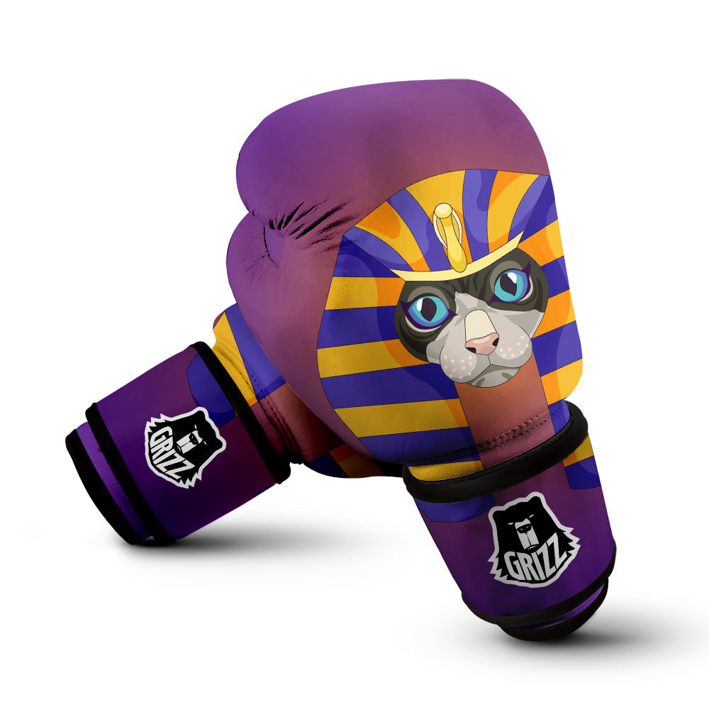 Sphynx Cat Pharaoh Print Boxing Gloves-grizzshop