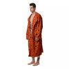 Spider Halloween Print Pattern Men's Robe-grizzshop