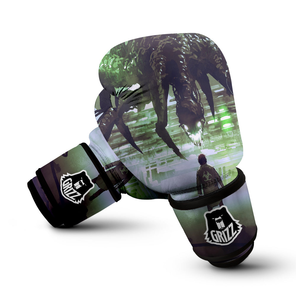 Spider Monster Print Boxing Gloves-grizzshop