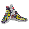 Spider Tie Dye Blue And Red Print White Athletic Shoes-grizzshop