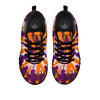 Spider Tie Dye Orange And Purple Print Black Sneaker-grizzshop