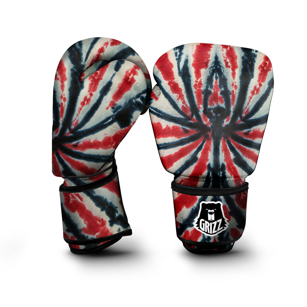 Spider Tie Dye Red And Black Print Boxing Gloves-grizzshop