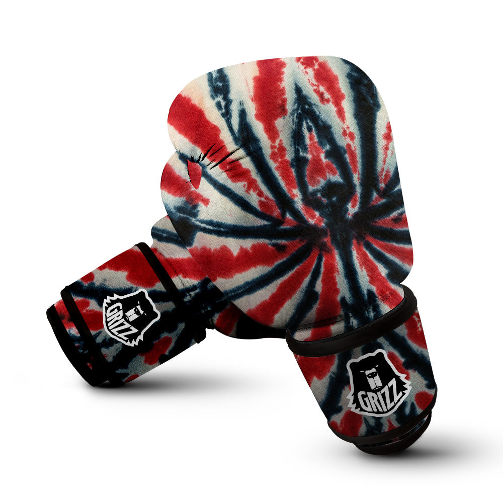 Spider Tie Dye Red And Black Print Boxing Gloves-grizzshop